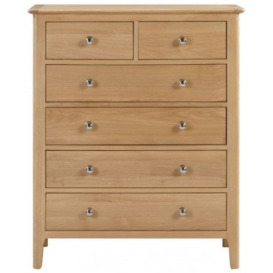 Cotswold Natural Satin Lacquer Oak 4+2 Drawers Chest - thumbnail 1