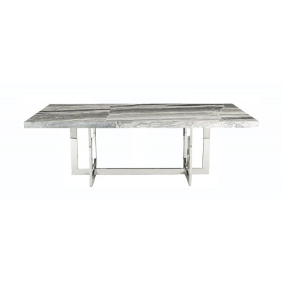 Stone International Horizon Marble and Metal Dining Table - image 1