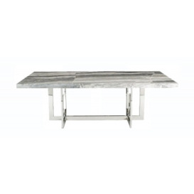 Stone International Horizon Marble and Metal Dining Table