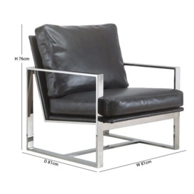 Stone International Febo Leather Occasional Chair - thumbnail 2