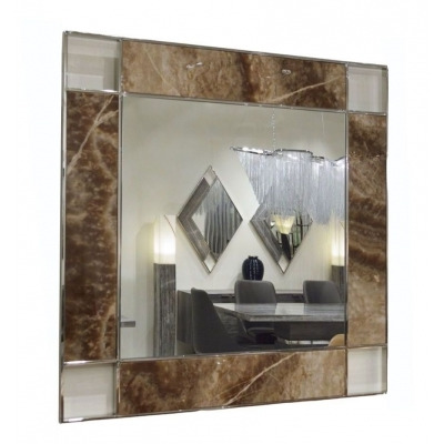 Stone International Marble Inlay Square Mirror - 110cm x 110cm - image 1