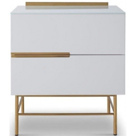 Gillmore Space Alberto 2 Drawer Bedside Cabinet - thumbnail 1