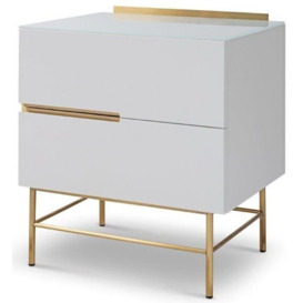 Gillmore Space Alberto 2 Drawer Bedside Cabinet - thumbnail 2