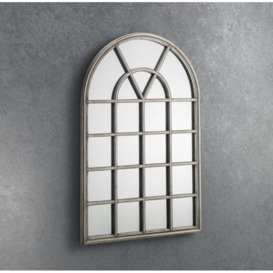 Opus Pewter Effect Lacquered Window Mirror - 60cm x 90cm - thumbnail 3