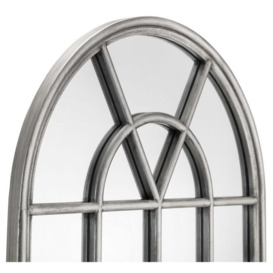 Opus Pewter Effect Lacquered Window Mirror - 60cm x 90cm - thumbnail 2