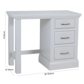 TCH Coelo Painted 3 Drawer Dressing Table - thumbnail 3