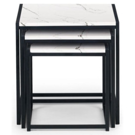 Tribeca White Marble Top Nest of 3 Tables