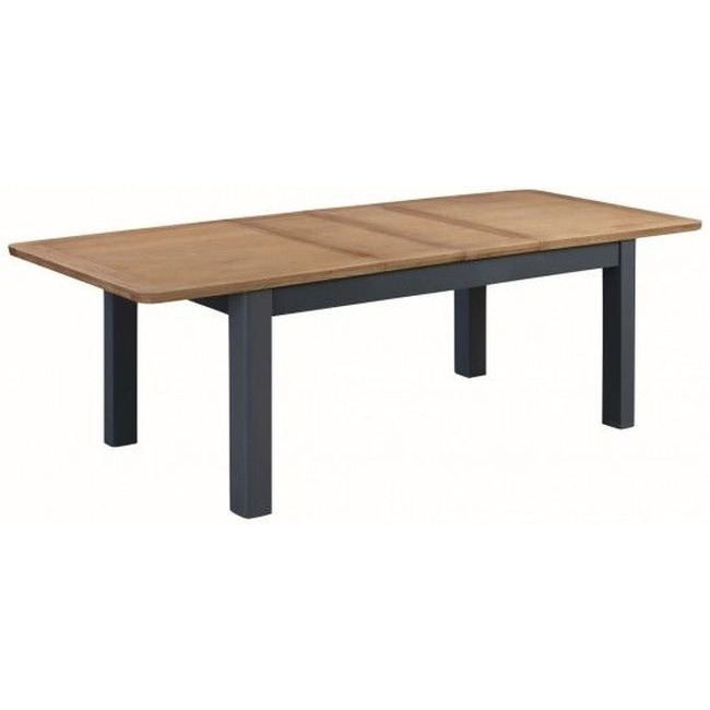 Treviso Midnight Blue and Oak Large Extending Dining Table
