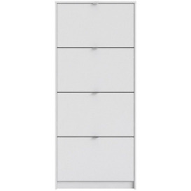 Shoes Shoe Cabinet with 4 Tilting Door and 2 Layers
