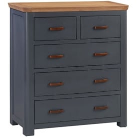 Treviso Midnight Blue and Oak 2+3 Drawer Chest