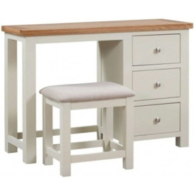 Lundy Painted Dressing Table and Stool - Comes in Ivory Painted, White Painted and Bluestar Painted Options - thumbnail 1