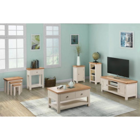 Lundy Painted Storage Coffee Table - Comes in Ivory Painted, White Painted and Bluestar Painted Options - thumbnail 2