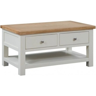 Lundy Painted Storage Coffee Table - Comes in Ivory Painted, White Painted and Bluestar Painted Options - image 1