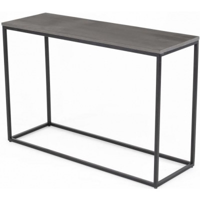 Clearance - Odom Grey Concrete Console Table with Black Metal Base - image 1