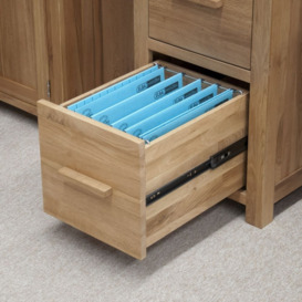 Homestyle GB Opus Oak Filing Cabinet - thumbnail 2