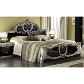 Camel Barocco Black and Silver Italian Bedroom Set with Queen Size Bed - thumbnail 2