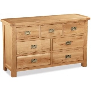 Addison Natural Oak Chest of Drawers, 2 + 4 Drawers