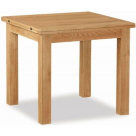 Addison Lite Natural Oak Dining Table, 85cm-170cm Square Flip Top Extending, Seats 4 to 6 Diners