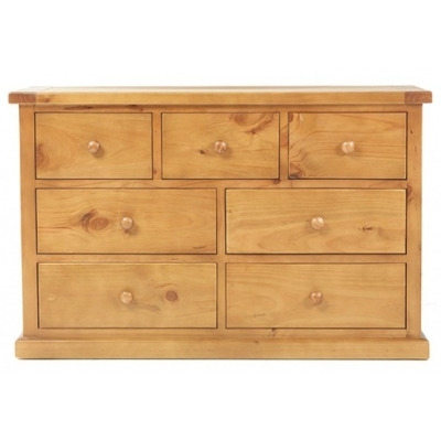 Churchill Waxed Pine Wide Chest, 4 + 3 Drawers - image 1