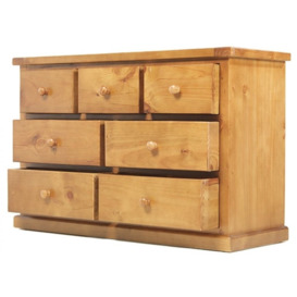 Churchill Waxed Pine Wide Chest, 4 + 3 Drawers - thumbnail 3