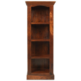 Indian Sheesham Solid Wood Alcove Narrow Bookcase with 3 Shelves - thumbnail 2