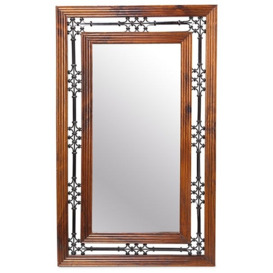 Indian Sheesham Solid Wood Rectangular Mirror - 70cm x 115cm - thumbnail 3