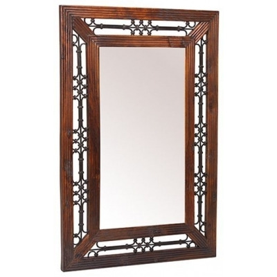 Indian Sheesham Solid Wood Rectangular Mirror - 106cm x 72cm - image 1