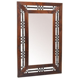 Indian Sheesham Solid Wood Rectangular Mirror - 106cm x 72cm