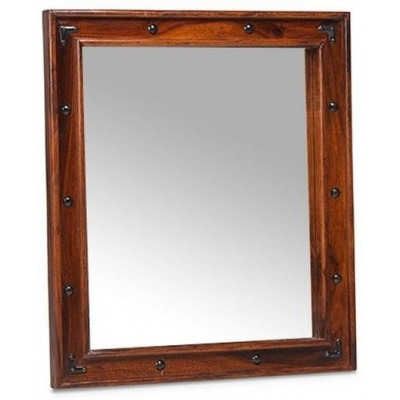 Indian Sheesham Solid Wood Thakat Rectangular Mirror - 72cm x 62cm - image 1
