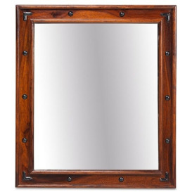 Indian Sheesham Solid Wood Thakat Rectangular Mirror - 72cm x 62cm - thumbnail 2