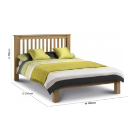 Amsterdam Oak Bed, Low Foot End - Comes in Double, King and Queen Size - thumbnail 2
