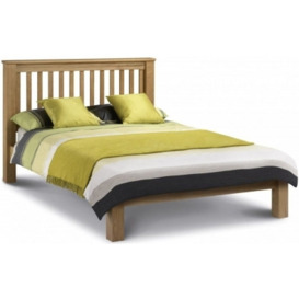 Amsterdam Oak Bed, Low Foot End - Comes in Double, King and Queen Size - thumbnail 1