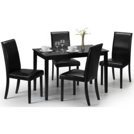 Hudson Black Dining Table - 4 Seater - thumbnail 2