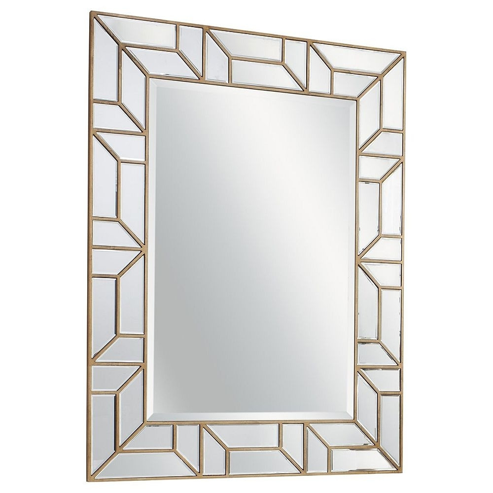 Reign Gold Rectangular Mirror - 89cm x 118cm - image 1