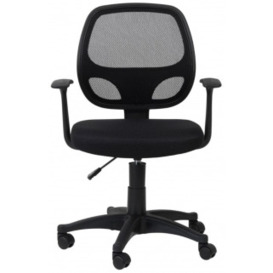 Alphason Davis Black Mesh Fabric Office Chair - thumbnail 1