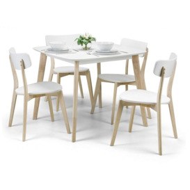 Casa White and Oak Square Dining Table - 4 Seater - thumbnail 2