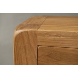 Curve Oak 1 Drawer Small Console Table - thumbnail 2