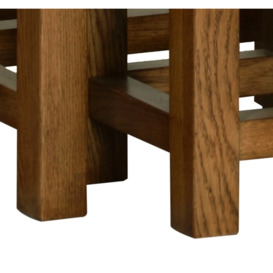 Rustic Oak Nest of 3 Tables - thumbnail 3