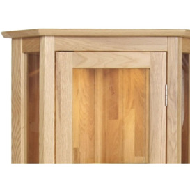 Nimbus Oak Corner Display Cabinet - thumbnail 3
