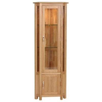 Nimbus Oak Corner Display Cabinet - image 1