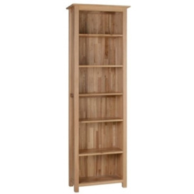 Nimbus Oak Narrow High Bookcase - thumbnail 1