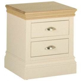 Versailles Painted 2 Drawer Bedside Cabinet - Comes in Ivory Painted, Stone Painted and Bluestar Painted Options - thumbnail 1