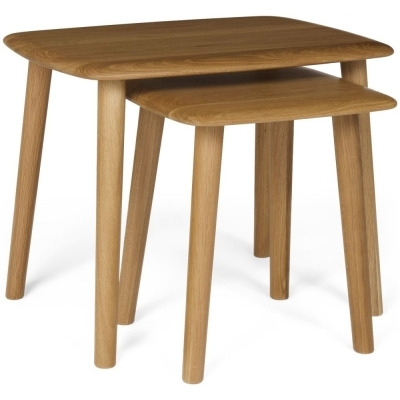 Malmo Oak Nest of 2 Tables - image 1