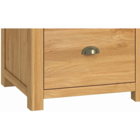 Portland Oak 2 Drawer Filing Cabinet - thumbnail 3