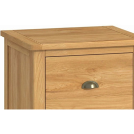 Portland Oak 2 Drawer Filing Cabinet - thumbnail 2