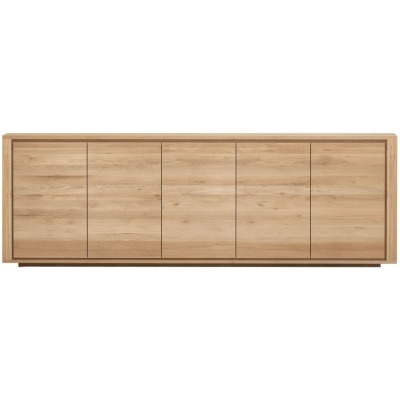 Ethnicraft Oak Shadow 5 Door Large Sideboard - 250cm