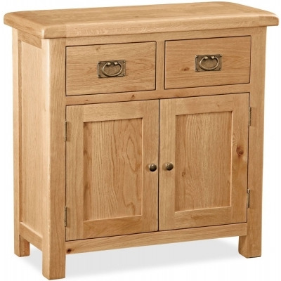 Addison Natural Oak Mini Sideboard with 2 Doors for Small Space