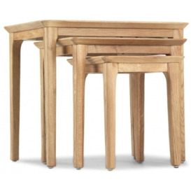 Wadsworth Waxed Oak Nest of Tables, Set of 3