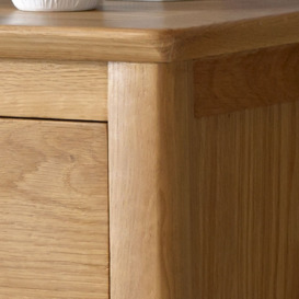 Wadsworth Waxed Oak Medium Sideboard, 135cm with 3 Doors and 3 Drawers - thumbnail 3