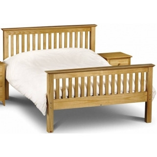 Barcelona Pine Bed High Foot End - Comes in Double Size